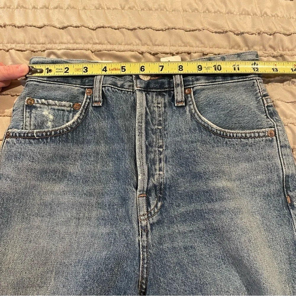 Agolde 90's Pinch Waist Denim Jean Short Marquee 23 NWT High Rise Long Inseam
